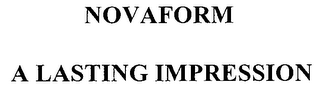 NOVAFORM A LASTING IMPRESSION logo