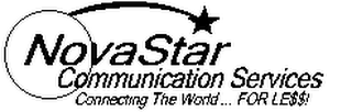NOVASTAR COMMUNICATION SERVICES CONNECTING THE WORLD... FOR LE$$! logo