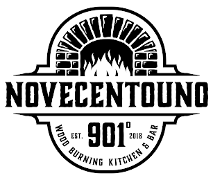 NOVECENTOUNO WOOD BURNING KITCHEN & BAR 901° EST. 2018 logo