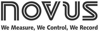 NOVUS WE MEASURE, WE CONTROL, WE RECORD logo