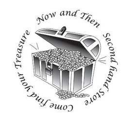 NOW AND THEN SECOND HAND STORE COME FIND YOUR TREASURE logo