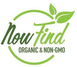 NOW FIND ORGANIC AND NON-GMO logo