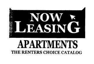 NOW LEASING APARTMENTS THE RENTERS CHOICE CATALOG logo