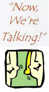 "NOW WE'RE TALKING!" logo