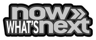 NOW WHAT'S NEXT logo