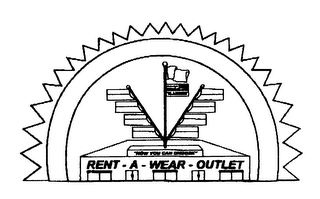 "NOW YOU CAN CHOOSE" RENT - A - WEAR - OUTLET AND DESIGN logo