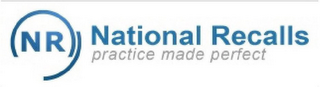 NR NATIONAL RECALLS PRACTICE MADE PERFECT logo