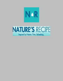 NR NATURE'S RECIPE INSPIRED BY NATURE. PURE, REFRESHING logo