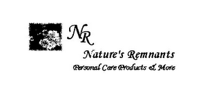 NR NATURE'S REMNANTS PERSONAL CARE PRODUCTS & MORE logo