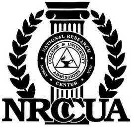 NRCCUA · MCMLX · NATIONAL RESEARCH · CENTER · XVIII COLLEGE & UNIVERSITY ADMISSIONS logo