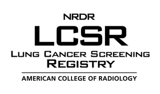 NRDR LCSR LUNG CANCER SCREENING REGISTRY AMERICAN COLLEGE OF RADIOLOGY logo