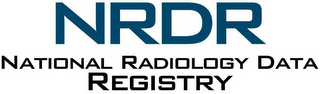 NRDR NATIONAL RADIOLOGY DATA REGISTRY logo