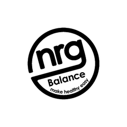 NRGBALANCE MAKE HEALTHY EASY logo