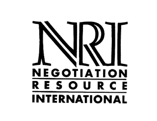 NRI NEGOTIATION RESOURCE INTERNATIONAL logo