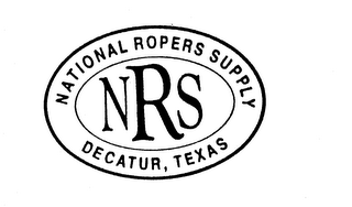 NRS NATIONAL ROPERS SUPPLY DECATUR, TEXAS logo