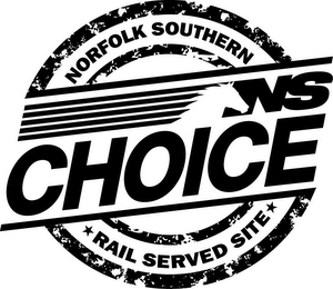 NS CHOICE NORFOLK SOUTHERN RAIL SERVED SITE logo