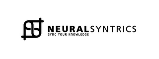 NS NEURAL SYNTRICS SYNC YOUR KNOWLEDGE logo