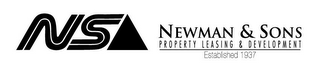 NS NEWMAN & SONS PROPERTY LEASING & DEVELOPMENT ESTABLISHED 1937 logo