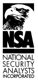 NSA NATIONAL SECURITY ANALYSTS INCORPORATED logo