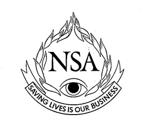 NSA SAVING LIVES IS OUR BUSINESS logo