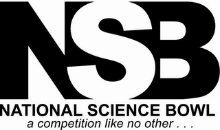NSB NATIONAL SCIENCE BOWL A COMPETITIONLIKE NO OTHER... logo