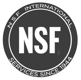 NSF NSF INTERNATIONAL SERVICES SINCE 1944 logo