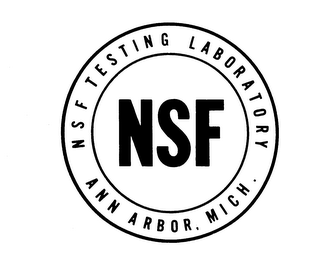 NSF TESTING LABORATORY ANN ARBOR, MICH. logo