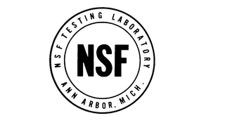 NSF TESTING LABORATORY ANN ARBOR, MICH. logo