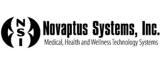NSI NOVAPTUS SYSTEMS, INC. MEDICAL, HEALTH AND WELLNESS TECHNOLOGY SYSTEMS logo