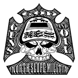 NSM NORTH SLOPE MILITIA GOD GUNS AND OIL logo