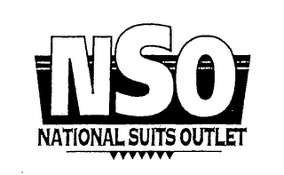 NSO NATIONAL SUITS OUTLET logo