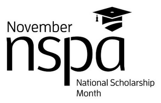 NSPA NOVEMBER NATIONAL SCHOLARSHIP MONTH logo