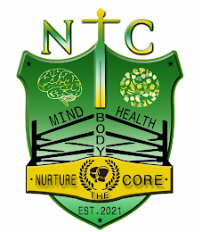 NTC MIND BODY HEALTH NURTURE THE CORE EST. 2021 logo