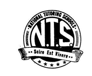 N.T.S.  NATIONAL TUTORING SCHOOLS SCIRE EST VIVERE logo