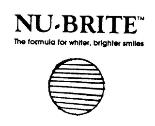 NU-BRITE THE FORMULA FOR WHITER, BRIGHTER SMILES logo