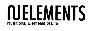 NU ELEMENTS NUTRITIONAL ELEMENTS OF LIFE logo