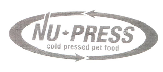 NU PRESS COLD PRESSED PET FOOD logo
