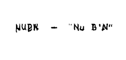 NUBN - "NU B'N" logo