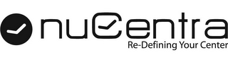 NUCENTRA RE-DEFINING YOUR CENTER logo