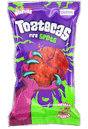 NUEVOS DIANA TOZTECAS FIRE SPOTS TORTILLA PICANTE logo