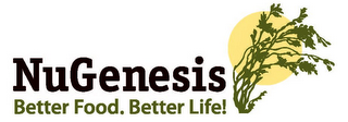 NUGENESIS BETTER FOOD. BETTER LIFE! logo