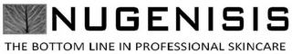 NUGENISIS THE BOTTOM LINE IN PROFESSIONAL SKINCARE logo