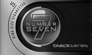 NUMBER SEVEN 7 BLACK SERIES 25 KING SIZE CIGARETTES logo
