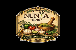 NUNYA EPIS · ROOTED IN FLAVOR · logo