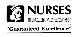 NURSES INCORPORATED "GUARANTEED EXCELLENCE" logo