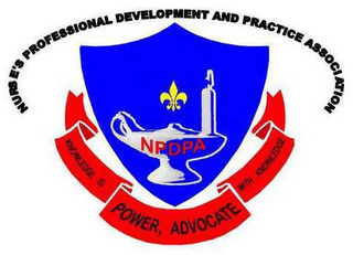 NURSE'S PROFESSIONAL DEVELOPMENT AND PRACTICE ASSOCIATION NPDPA KNOWLEDGE IS POWER, ADVOCATE WITH KNOWLEDGE logo