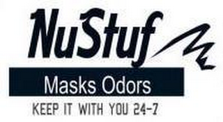 NUSTUF MASKS ODORS KEEP IT WITH YOU 24 - 7 logo