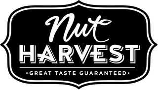 NUT HARVEST · GREAT TASTE GUARANTEED · logo