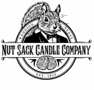 NUT SACK CANDLE COMPANY WOODSON TEXAS EST. 2024 logo