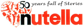 NUTELLA 50 YEARS FULL OF STORIES logo